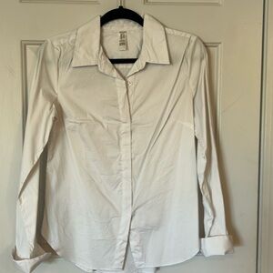 Spanx white button down shirt
